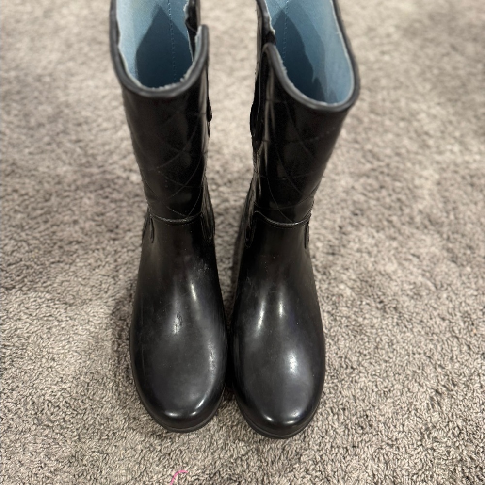 Sperry Topsider Quilted Black Women's Rain Boots